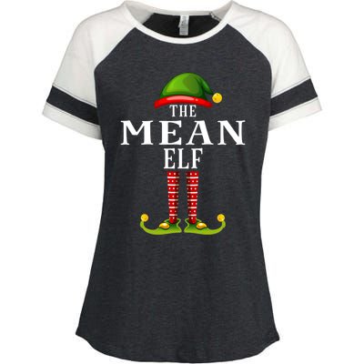 Mean Elf Christmas Matching Family Group Pjs Gift Enza Ladies Jersey Colorblock Tee