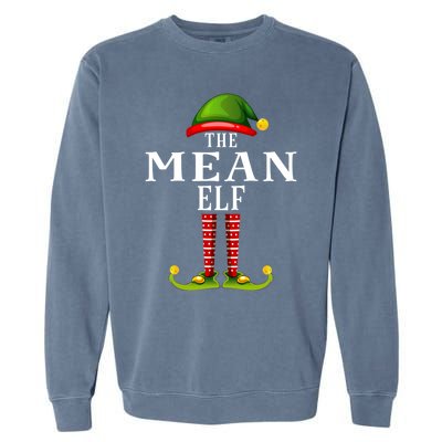 Mean Elf Christmas Matching Family Group Pjs Gift Garment-Dyed Sweatshirt