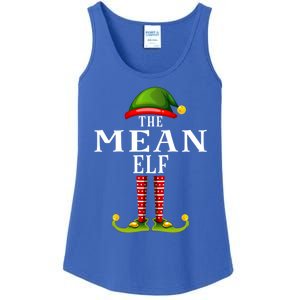 Mean Elf Christmas Matching Family Group Pjs Gift Ladies Essential Tank