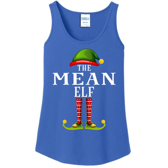 Mean Elf Christmas Matching Family Group Pjs Gift Ladies Essential Tank