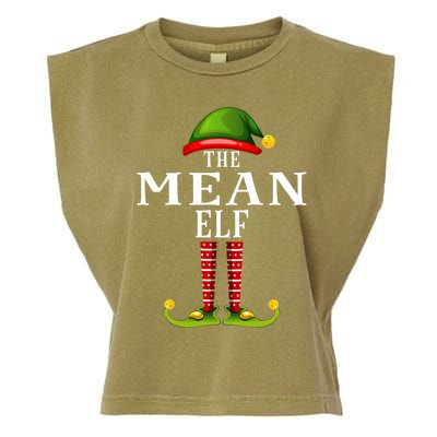 Mean Elf Christmas Matching Family Group Pjs Gift Garment-Dyed Women's Muscle Tee