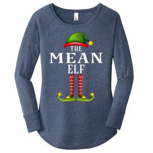 Mean Elf Christmas Matching Family Group Pjs Gift Women's Perfect Tri Tunic Long Sleeve Shirt