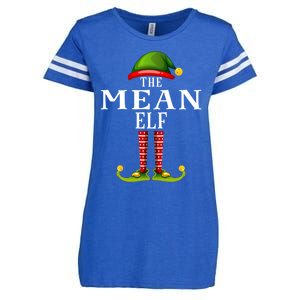 Mean Elf Christmas Matching Family Group Pjs Gift Enza Ladies Jersey Football T-Shirt