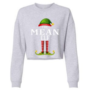 Mean Elf Christmas Matching Family Group Pjs Gift Cropped Pullover Crew