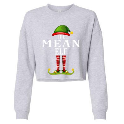 Mean Elf Christmas Matching Family Group Pjs Gift Cropped Pullover Crew