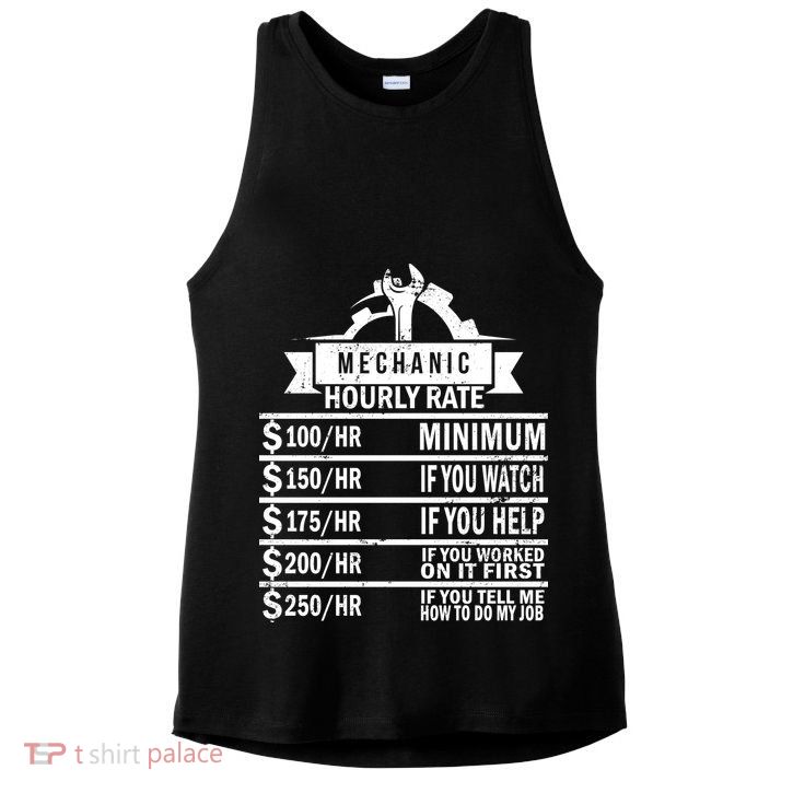 Mechanic Hourly Rate Ladies PosiCharge Tri-Blend Wicking Tank