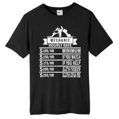 Mechanic Hourly Rate Tall Fusion ChromaSoft Performance T-Shirt