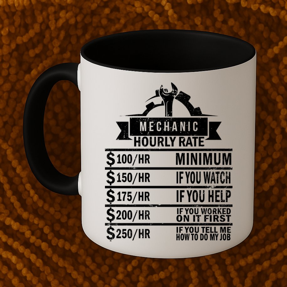 Mechanic Hourly Rate Mug