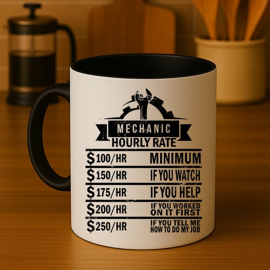 Mechanic Hourly Rate Mug