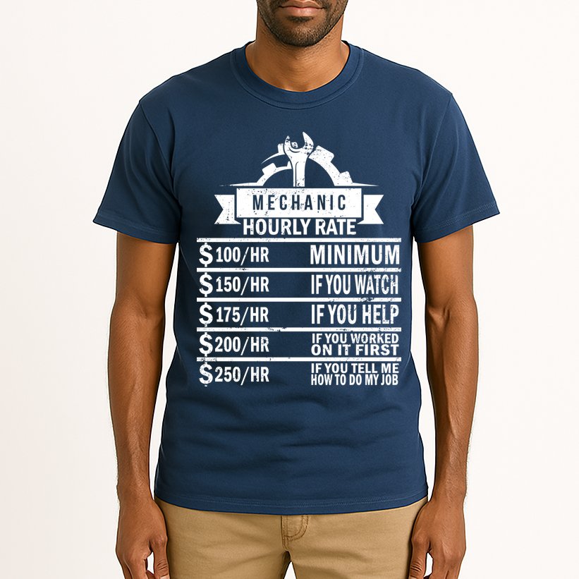 Mechanic Hourly Rate Tall T-Shirt