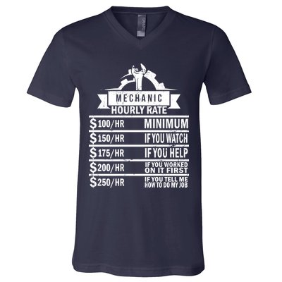 Mechanic Hourly Rate V-Neck T-Shirt