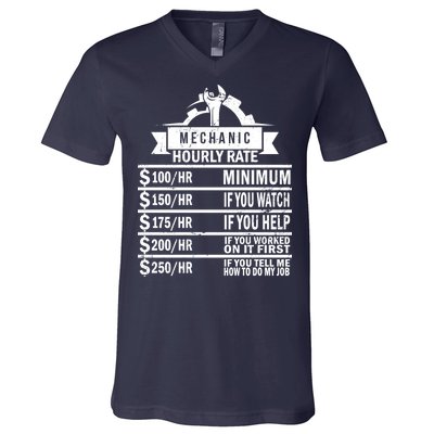 Mechanic Hourly Rate V-Neck T-Shirt