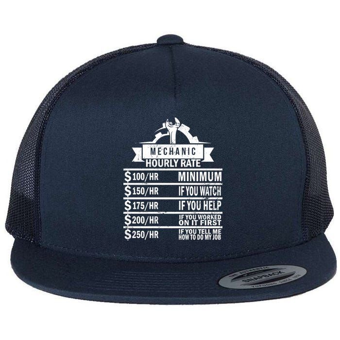 Mechanic Hourly Rate Flatbill Hat