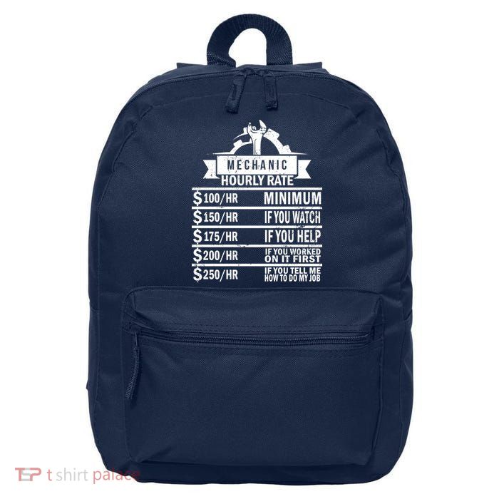 Mechanic Hourly Rate 16 in Basic Backpack