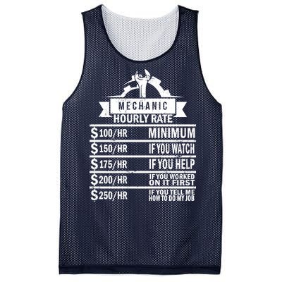 Mechanic Hourly Rate Mesh Reversible Basketball Jersey Tank