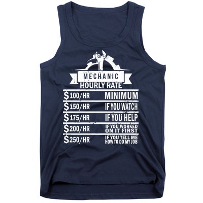 Mechanic Hourly Rate Tank Top