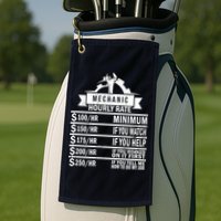 Mechanic Hourly Rate Golf Towel