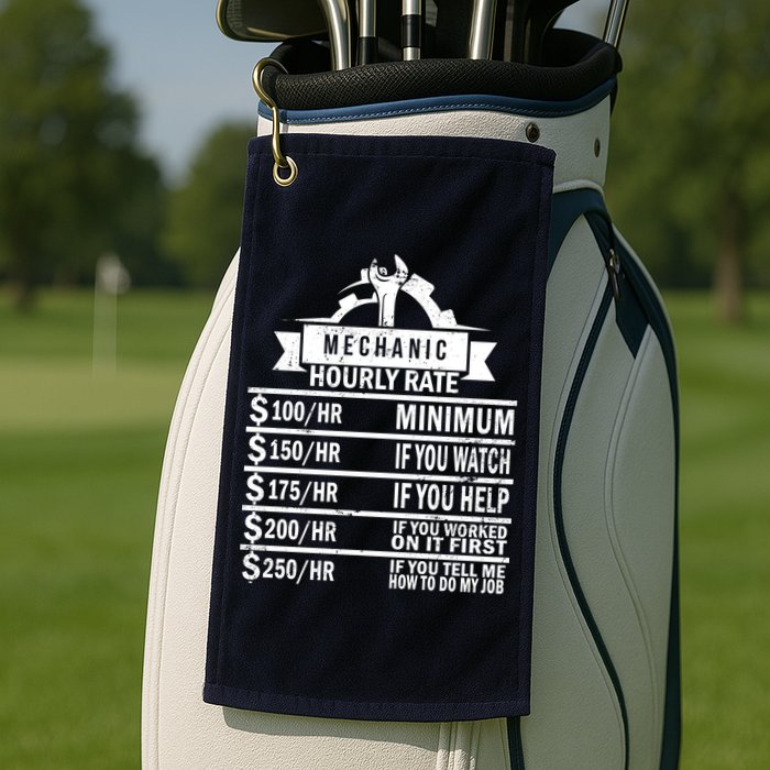Mechanic Hourly Rate Golf Towel