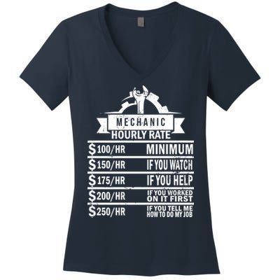 Mechanic Hourly Rate Women's V-Neck T-Shirt