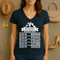 Mechanic Hourly Rate Women's V-Neck T-Shirt