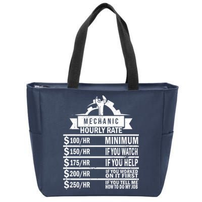 Mechanic Hourly Rate Zip Tote Bag