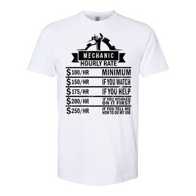 Mechanic Hourly Rate Softstyle® CVC T-Shirt