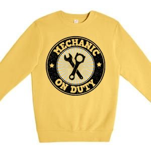 Mechanic On Duty Premium Crewneck Sweatshirt