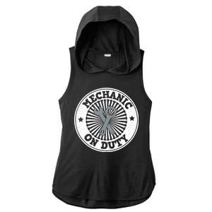 Mechanic On Duty Ladies PosiCharge Tri-Blend Wicking Draft Hoodie Tank