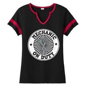 Mechanic On Duty Ladies Halftime Notch Neck Tee