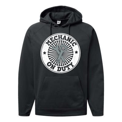 Mechanic On Duty Performance Fleece Hoodie