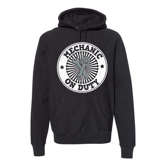 Mechanic On Duty Premium Hoodie