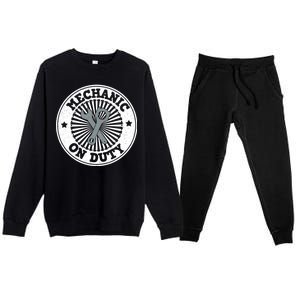 Mechanic On Duty Premium Crewneck Sweatsuit Set