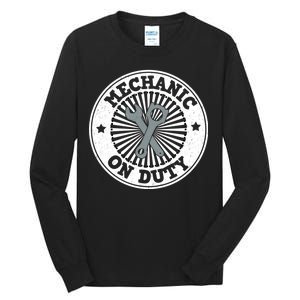 Mechanic On Duty Tall Long Sleeve T-Shirt