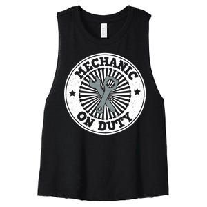 Mechanic On Duty Women's Racerback Cropped Tank