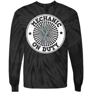 Mechanic On Duty Tie-Dye Long Sleeve Shirt