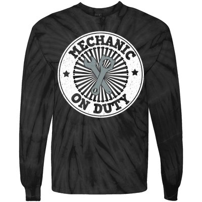 Mechanic On Duty Tie-Dye Long Sleeve Shirt