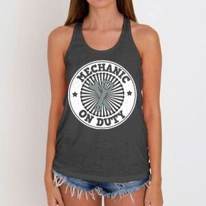 Mechanic On Duty Women's Knotted Racerback Tank