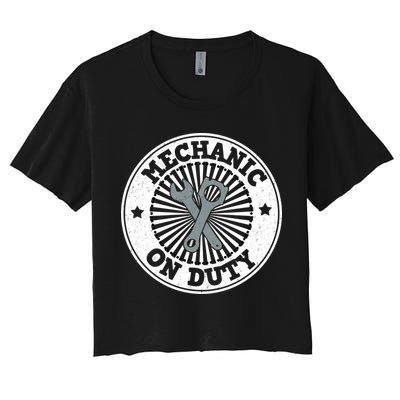 Mechanic On Duty Crop Top