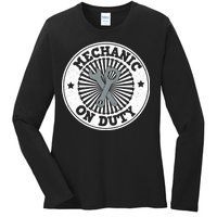 Mechanic On Duty Ladies Long Sleeve Shirt