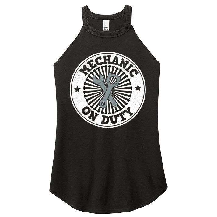 Mechanic On Duty Women's Perfect Tri Rocker Tank