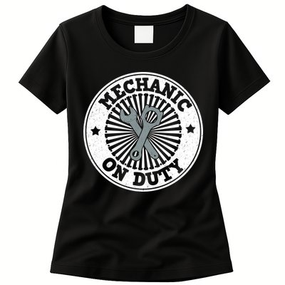 Mechanic On Duty Womens T-Shirt