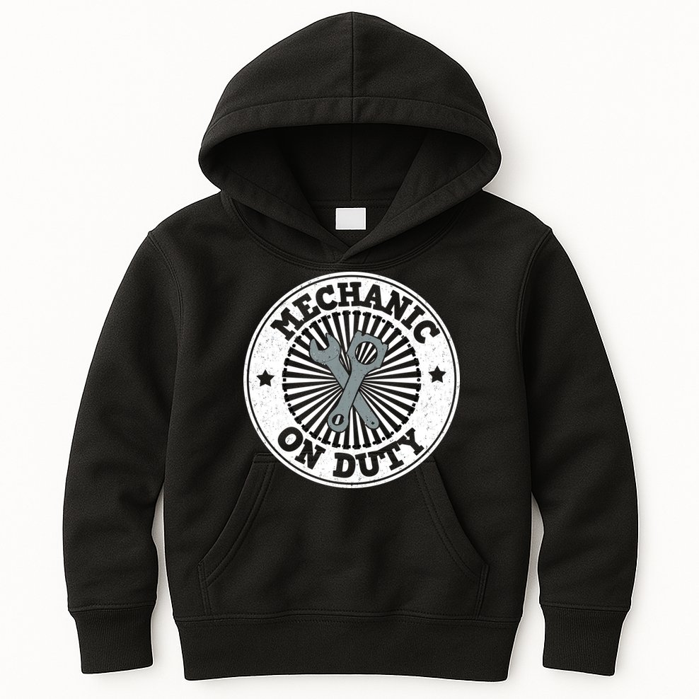 Mechanic On Duty Kids Hoodie