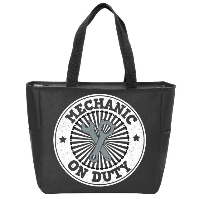 Mechanic On Duty Zip Tote Bag
