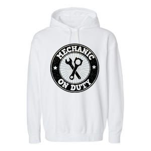 Mechanic On Duty Garment-Dyed Fleece Hoodie