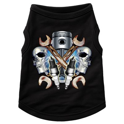 Mechanic Skulls With Wrench & Spark Plugs Doggie Tank