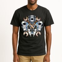 Mechanic Skulls With Wrench & Spark Plugs Tall T-Shirt