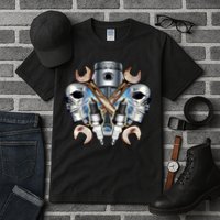 Mechanic Skulls With Wrench & Spark Plugs Tall T-Shirt