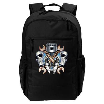 Mechanic Skulls With Wrench & Spark Plugs Daily Commute Backpack