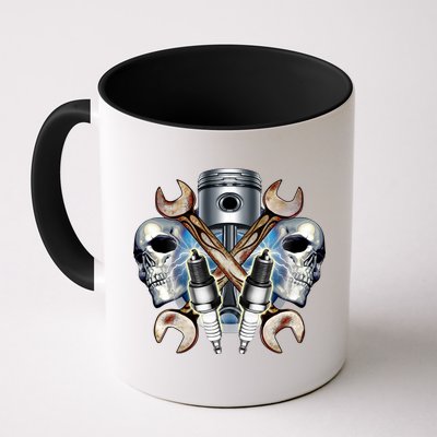 Mechanic Skulls With Wrench & Spark Plugs Mug
