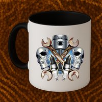 Mechanic Skulls With Wrench & Spark Plugs Mug